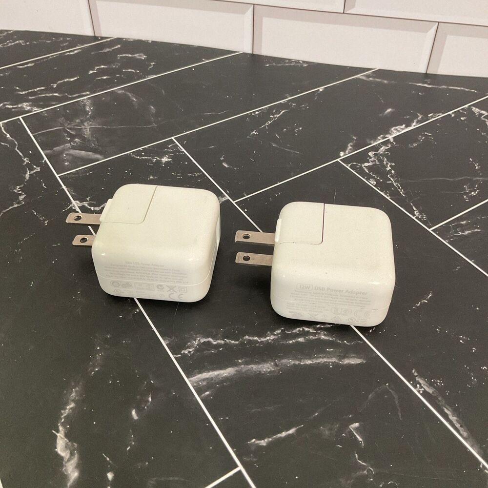 2 Apple 10w,12w USB Power Adapter Chargers Model A1357,A1401